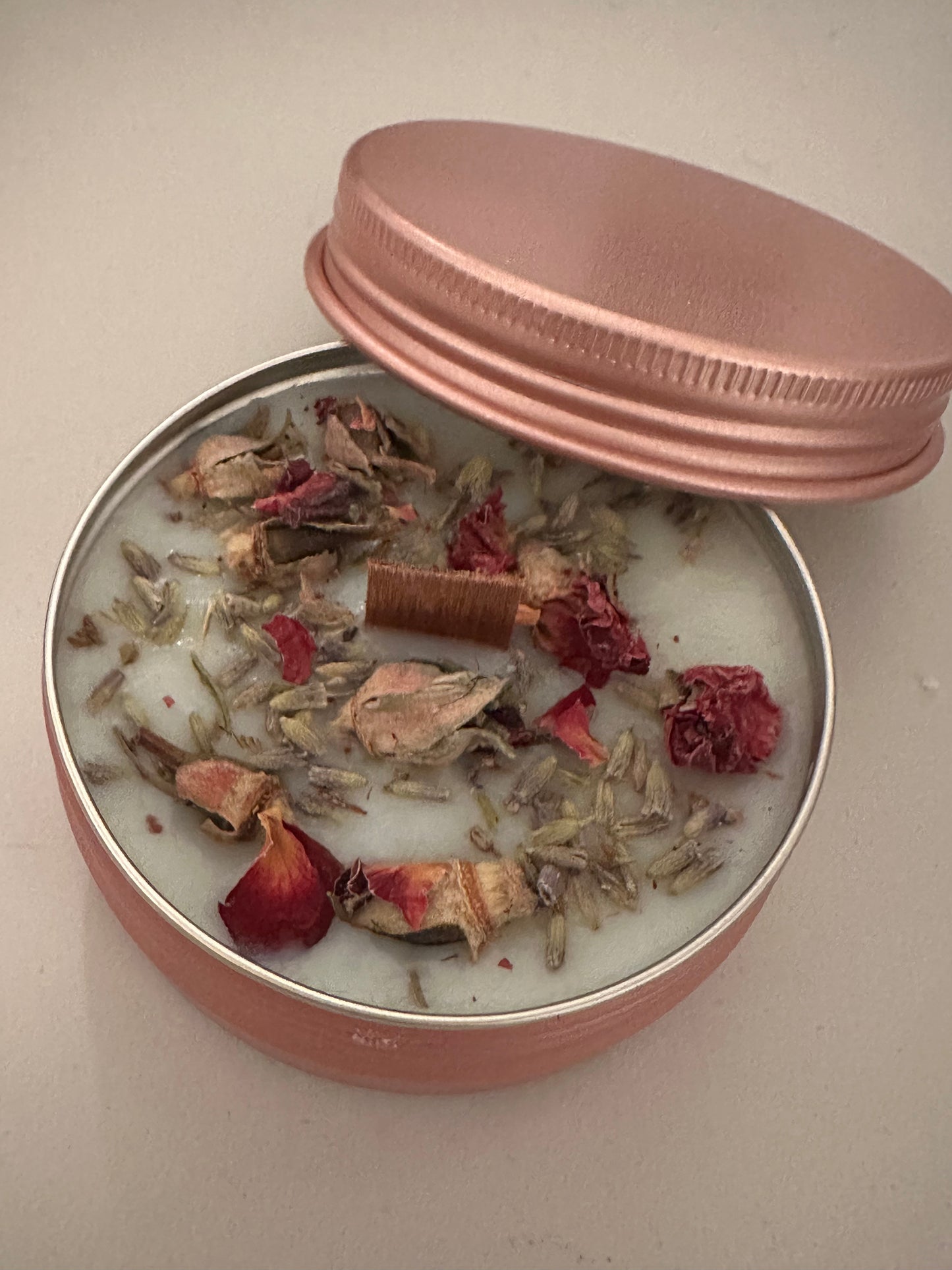 Handmade Soy Wax Tins- Lavender Rose